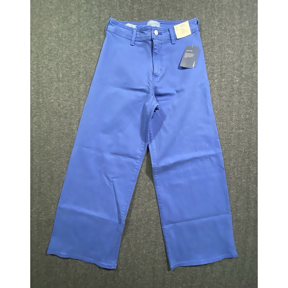 Universal Thread Sailor Wide Leg Jeans Women Blue High Rise Preppy Boho Size 6